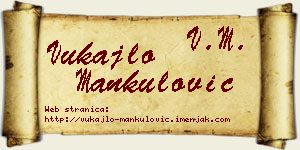 Vukajlo Mankulović vizit kartica